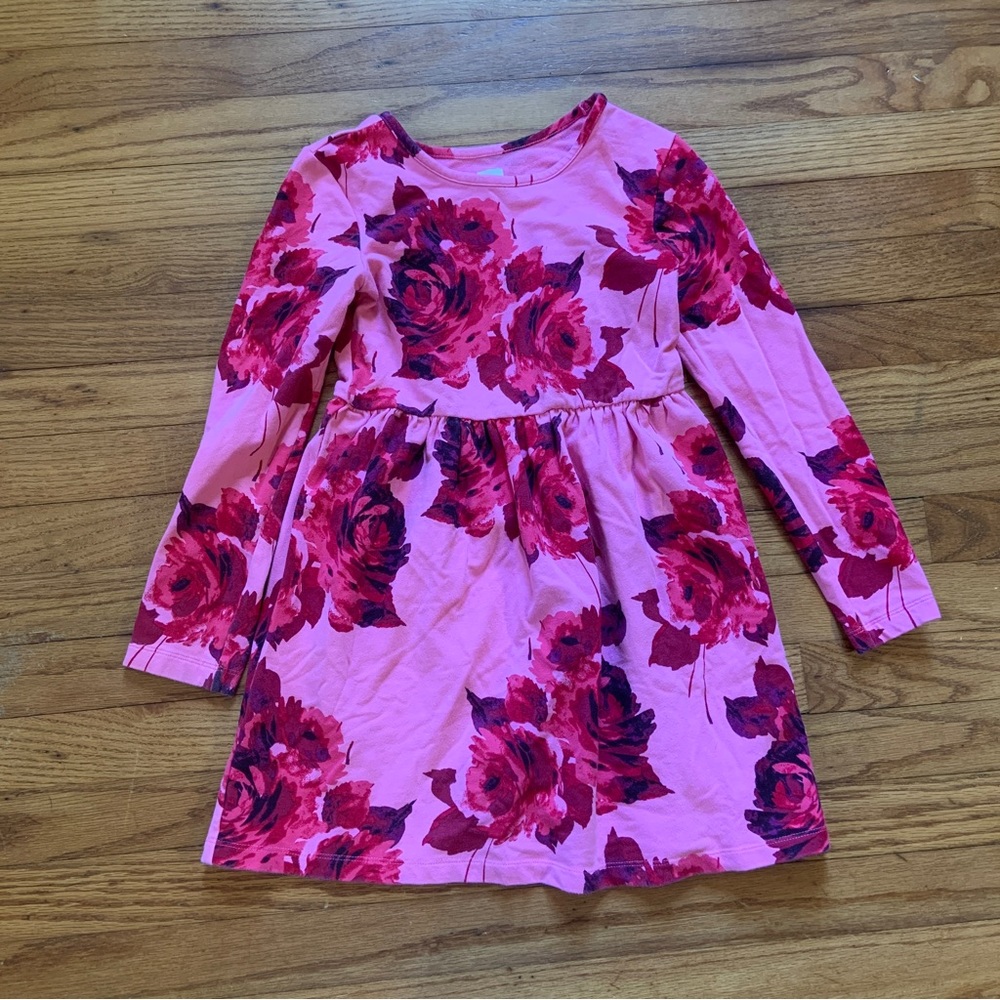 Girls pink floral GAP dress size 8